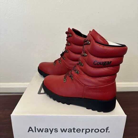 Cougar arctic boot leather waterproof fleece lining TRP anti slip sole Sz 8 NIB - Picture 7 of 13